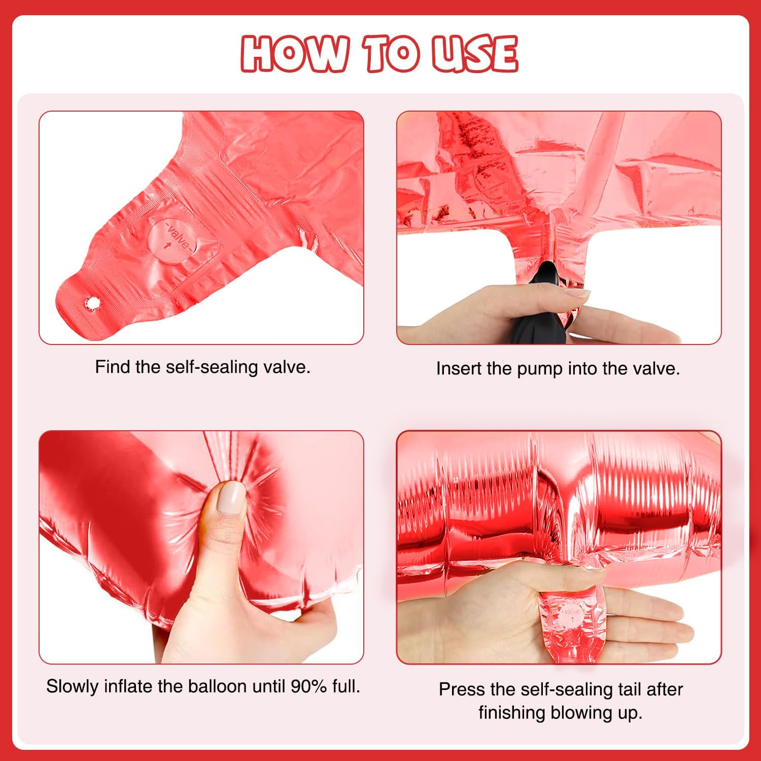 53pc Galentines Day Decorations, Happy Galentines Day Balloons Kit with Banner, Heart Foil Balloons, Latex Balloons for Girls Galentine Party Decor, Girls Night