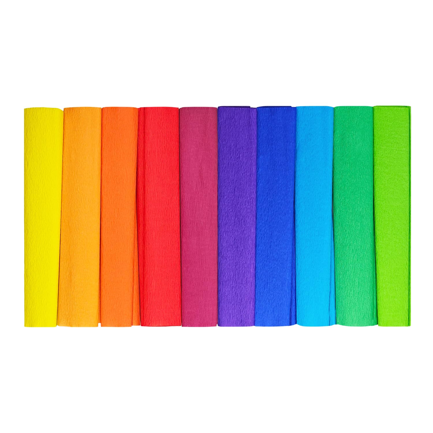 Netuno 10 Rollen Krepppapier bunt 200 x 25 cm Bastelpapier für Dekoration Geschenkverpackung kreative Projekte Deko farbig