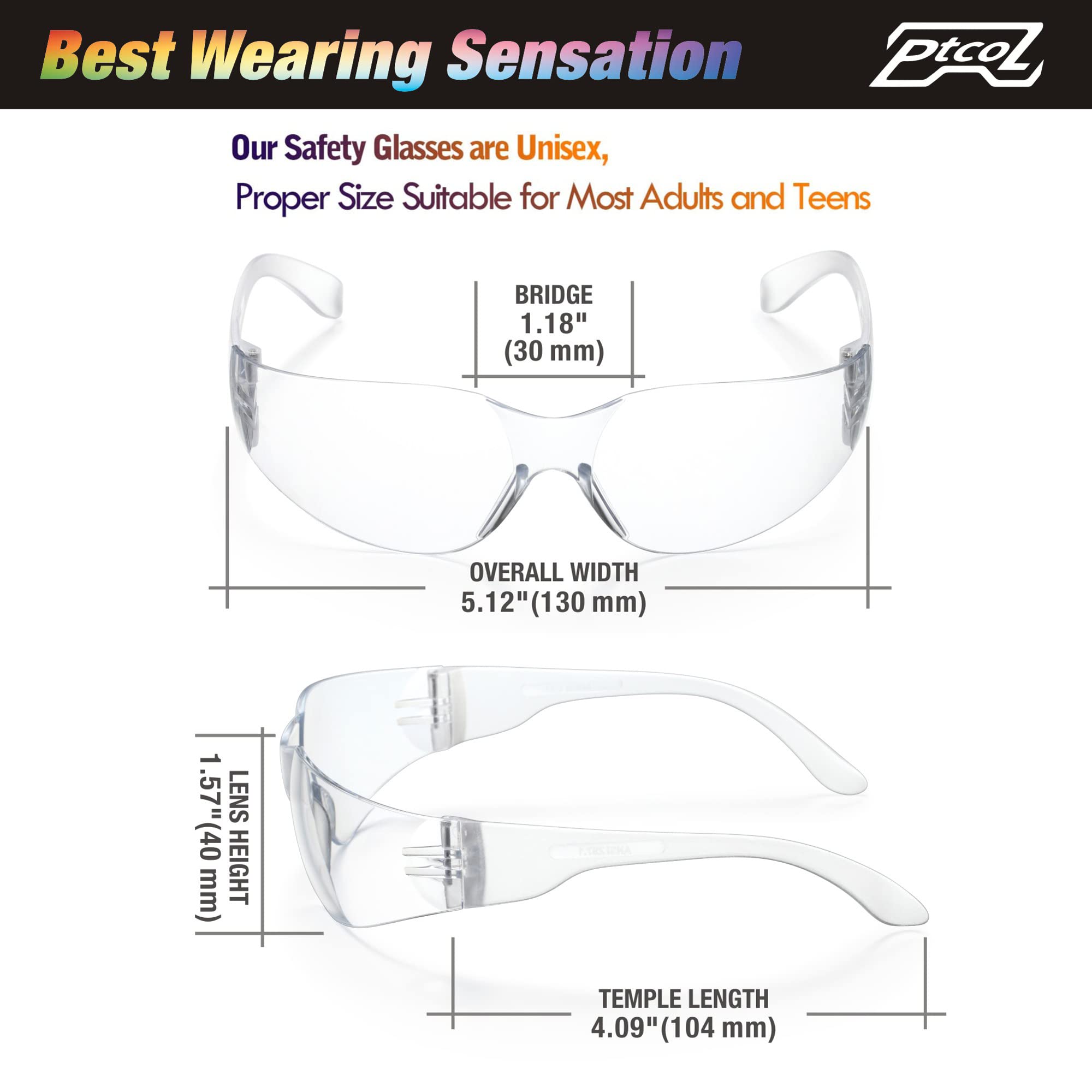 Gafas de seguridad a granel, gafas protectoras para adultos y niños