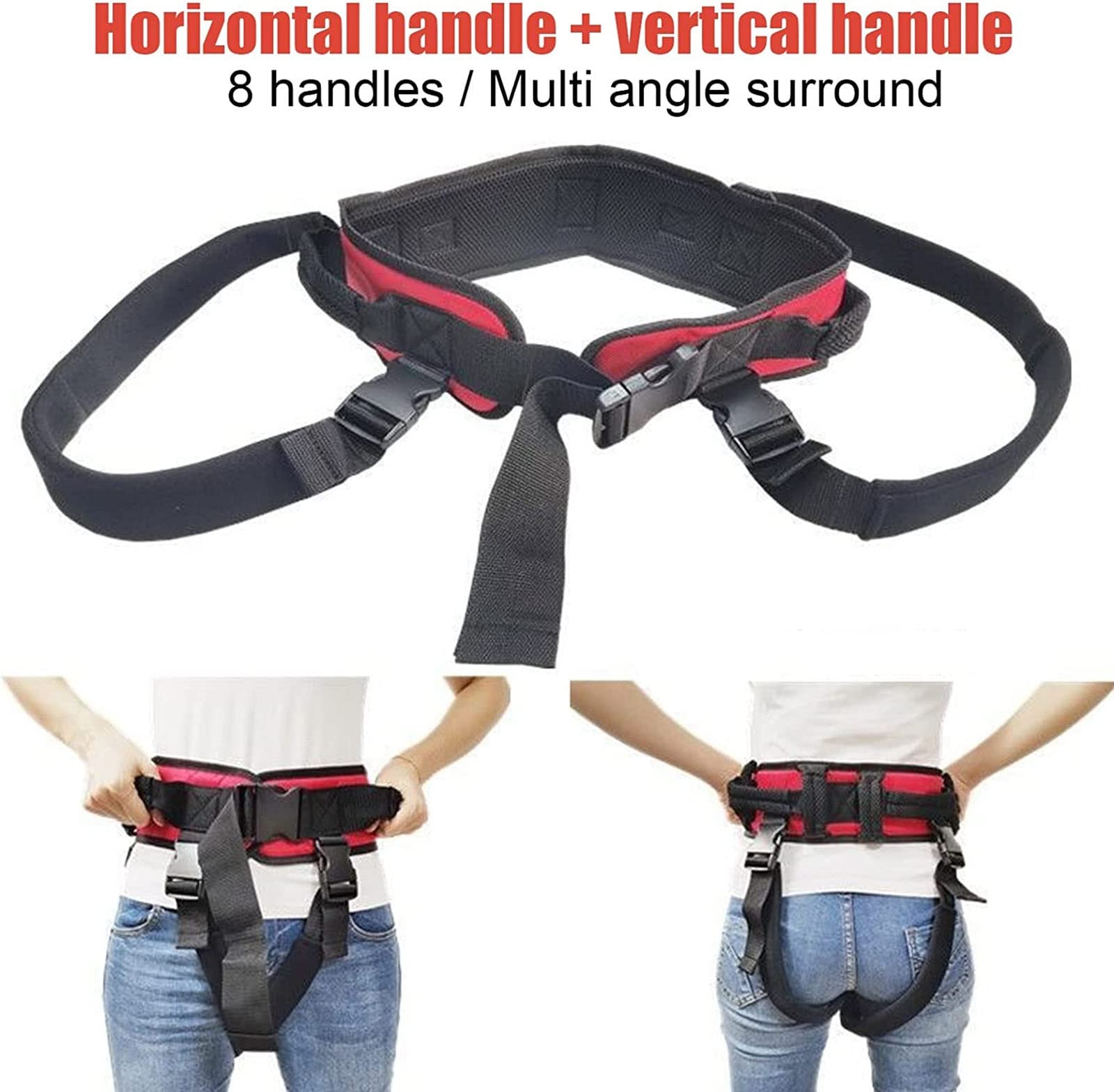 CEEBUS ArnéS ElevacióN Paciente Cuerpo Completo Cinturón de Transferencia, Cinturón de Marcha con Asas, Correas de Asistencia Médica, para Silla de Ruedas, Movilidad y Discapacidad. (Size : L)