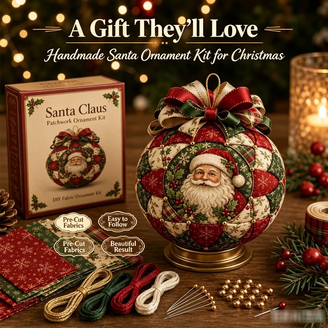 Kit Fai Da Te Per Decorazioni Natalizie Patchwork Classiche (Reindeer)