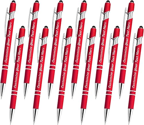 Miniatura 1 de YanNanKe 12 bolígrafos personalizados a granel, bolígrafos personalizados con grabado personalizado con nombre o texto, regalo ideal de aniversario,