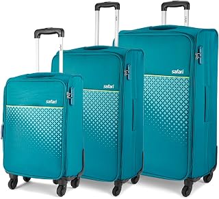 Safari Cabin Prisma Neo Set of 3 (+ Medium + Large) Trolley Bags Polyester Expandable Soft Luggage, 4 Wheels 360 Degree Wh... Price In India