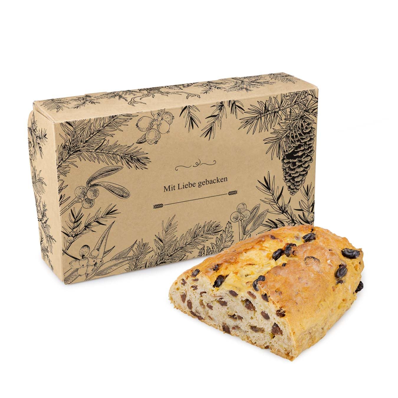 Bio Dinkelvollkornstollen 900 g ungezuckert ohne Zucker Dekor, ohne Palmöl