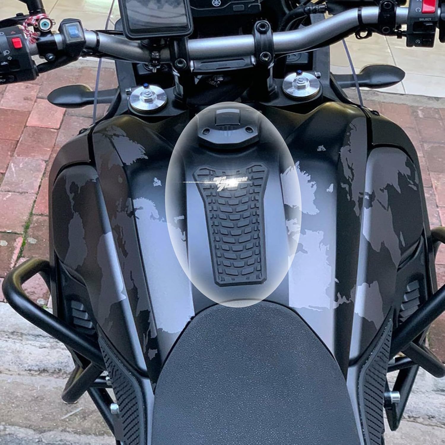 5Pcs Motorcycle Side Fuel Tank Pad Protector Stickers Decal Non-slip Gas Knee Grip Traction Pad Tankpad Compatible with Yamaha XTZ 700 Tenere 700 2019 2020 Powersports Gas Side Tank Protectors