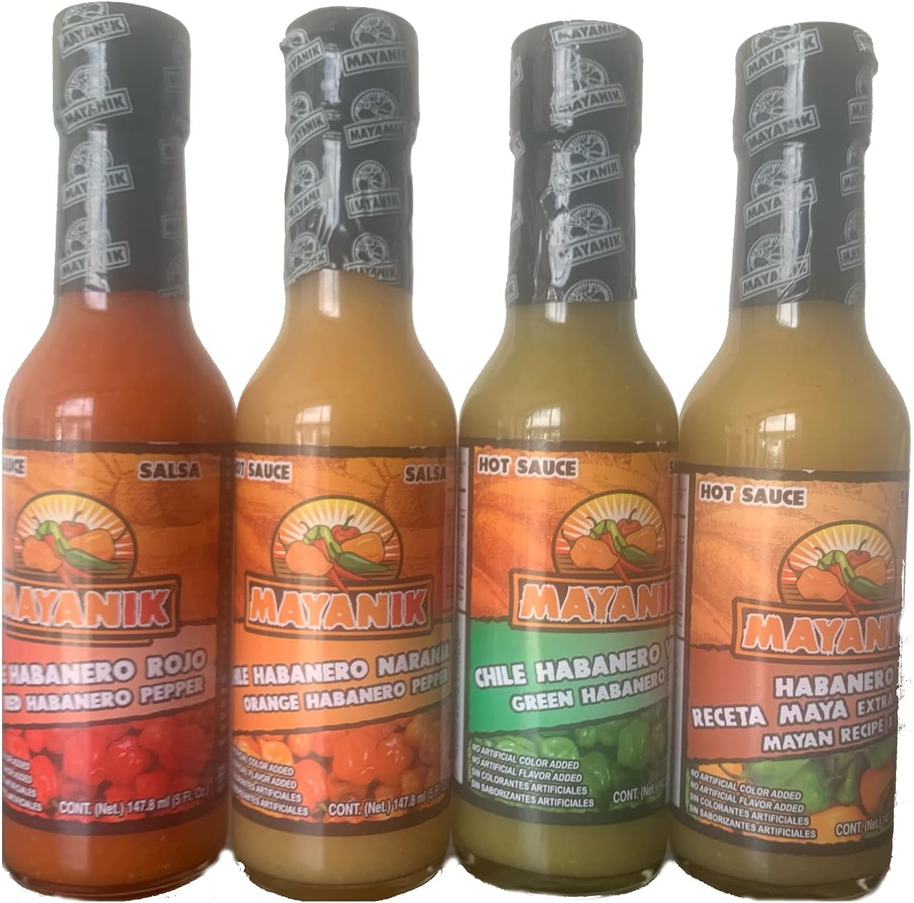 Mayanik 4 Habanero Hot Sauce Gift Pack