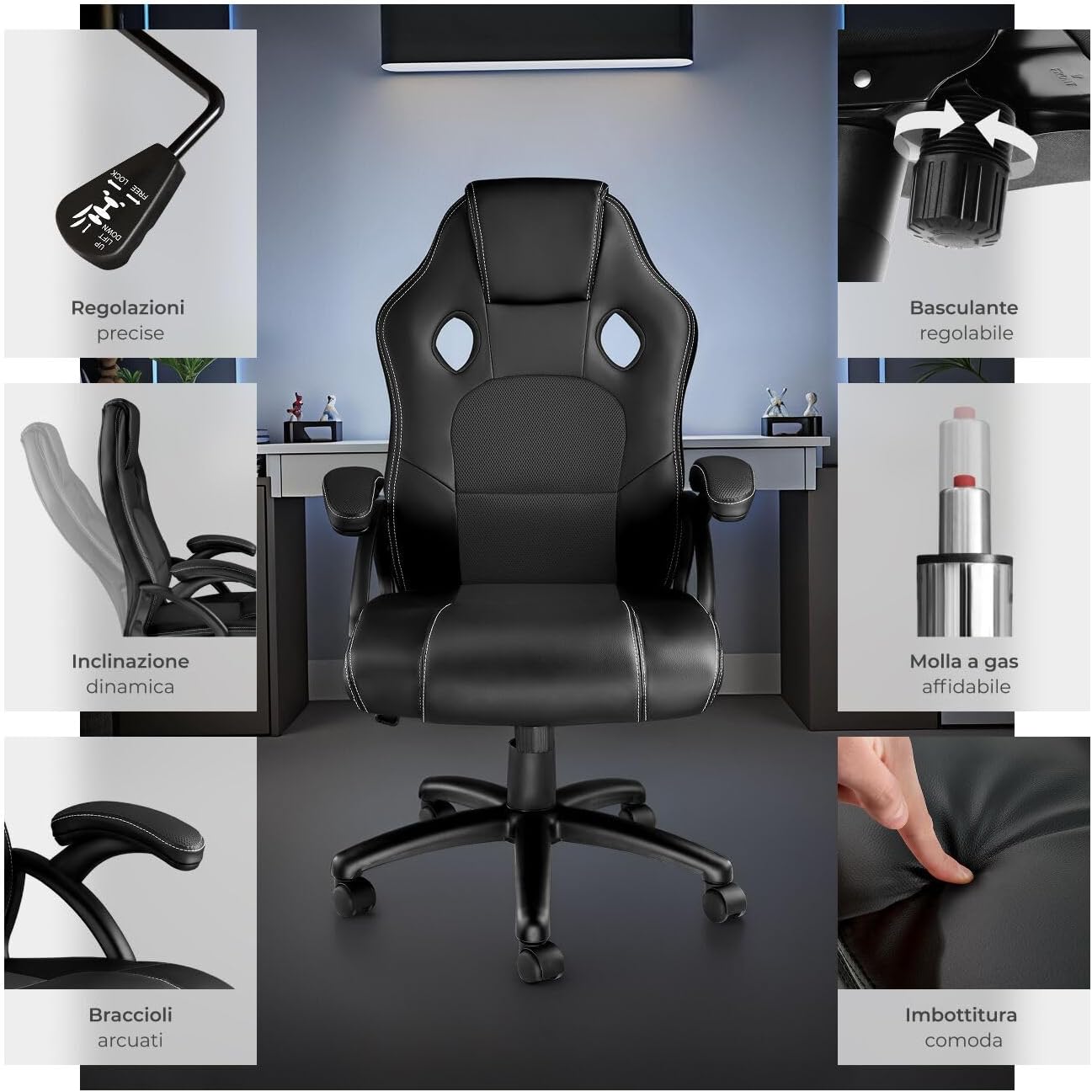« Sedia Ergonomica da Ufficio - Sedia gaming - Immagine 7