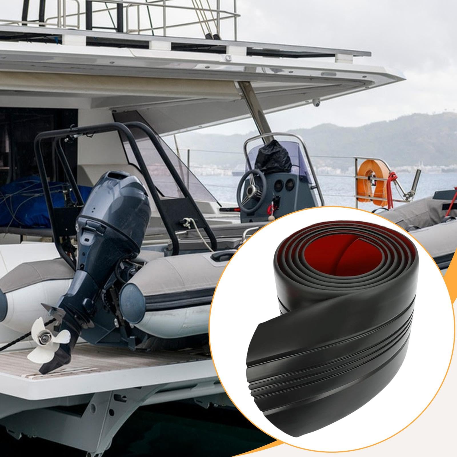 Accessoires de Protection de Quille en Aluminium, Protection de Quille de Bateau Auto-Adhésive et Robuste de Rechange, Bande Anti-Choc pour Coque, pour Bateau, Yacht, Canot