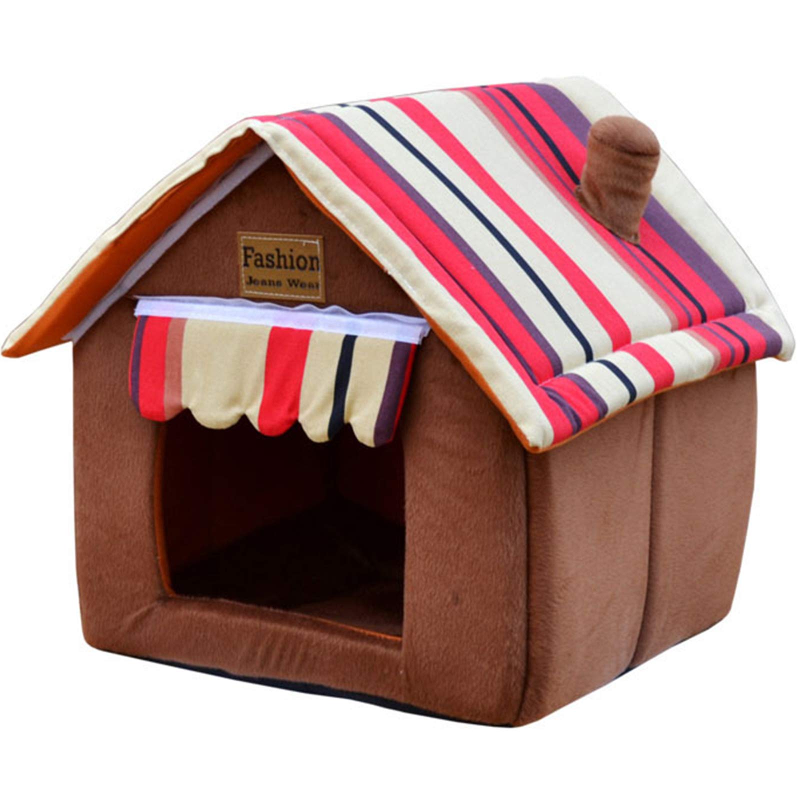 Cuccia per cani con tetto extra large xl,Piccola casa per cuccioli di media dimensione,Cuscino ortopedico in vimini accogliente cuccia confortevole confortevole Cave calmante cuscino riscaldato