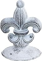 Vista 8 de Lulu Decor, Tope de puerta de flor de lis, hierro fundido, 2 libras, tope de puerta (negro antiguo)
