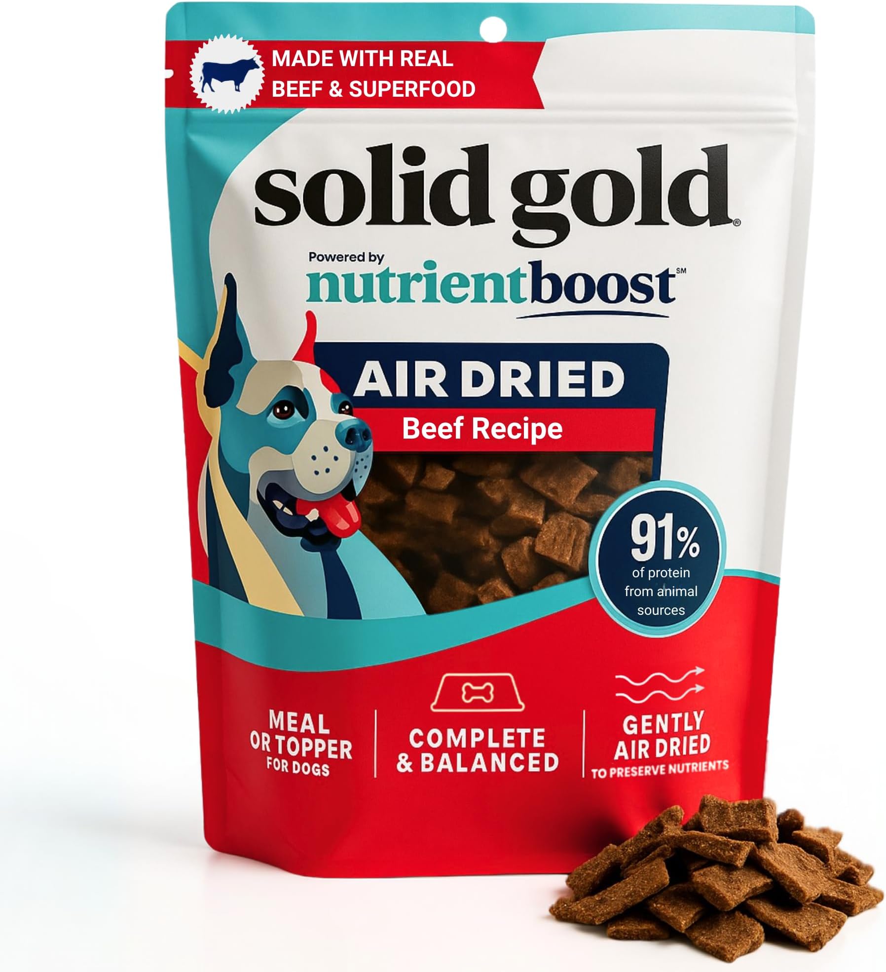 Solid Gold - Air Dried Dog Food Ornaments for Picky Eaters Healthy Dog Treats Made with Real Meat to Serve as Food