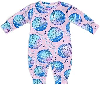 Baby Boy Girl Outfit Romper Drinks Hearts Snowflakes Long Sleeve Jumpsuit Newborn Clothes