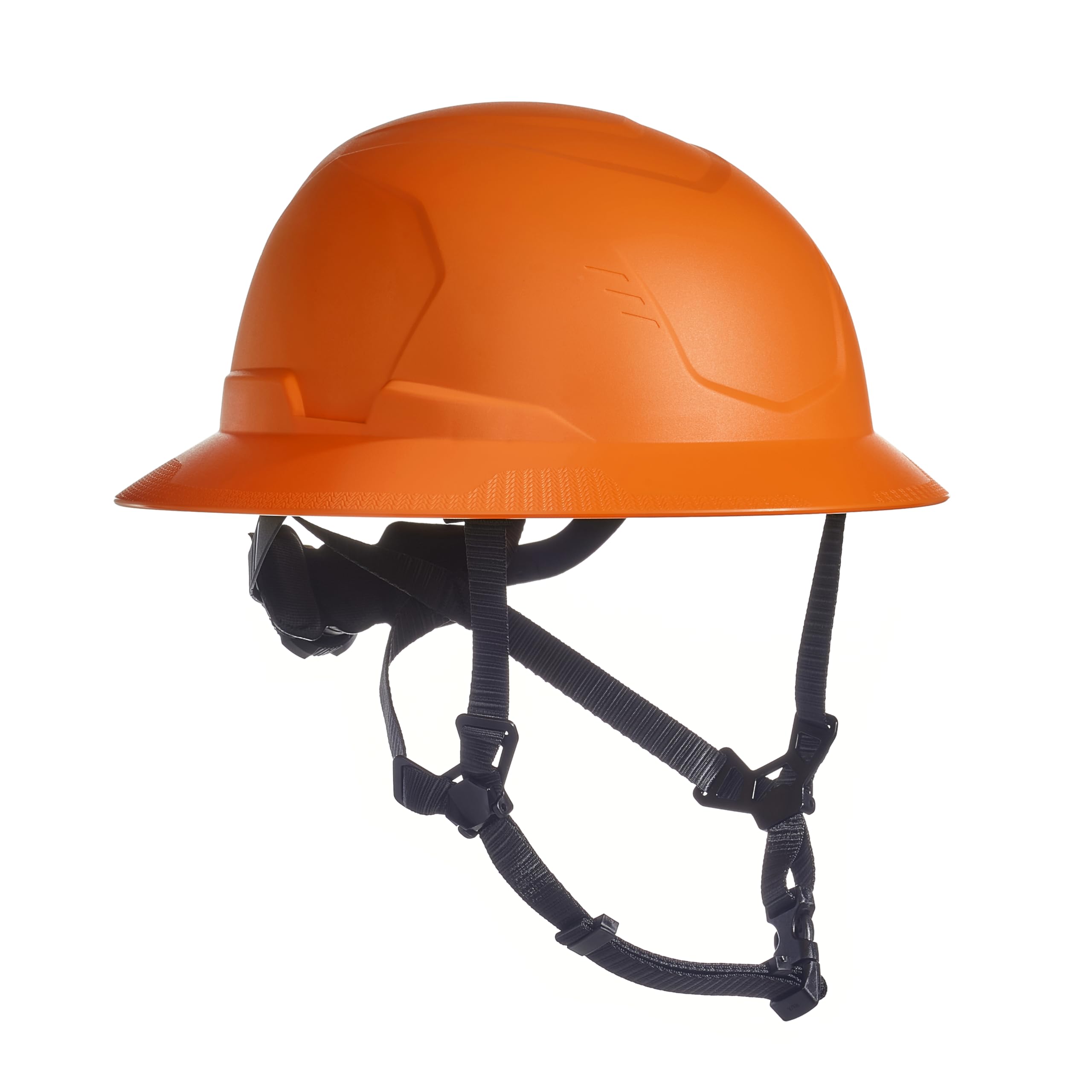MSA V-Gard 10250598 V-Gard - Casco de Seguridad de Borde Completo Tipo 2 - Suspensión cómoda con trinquete y Barbilla integrada, no ventilado, tamaño Mediano estándar, Naranja