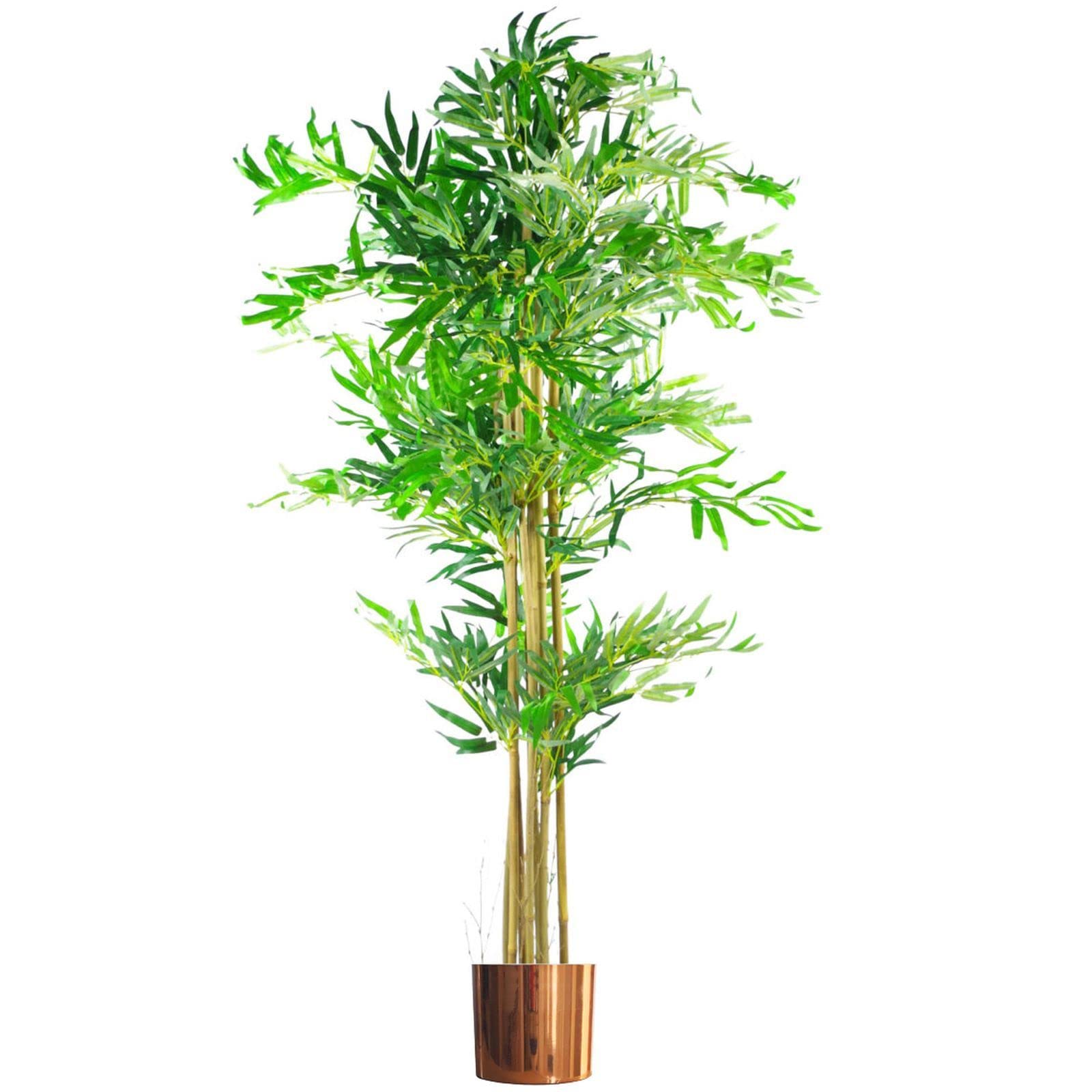 Leaf 150Cm (5Ft) Natural Look Artificial Bamboo Plants TreesXl With Copper Metal Planter from B&Q