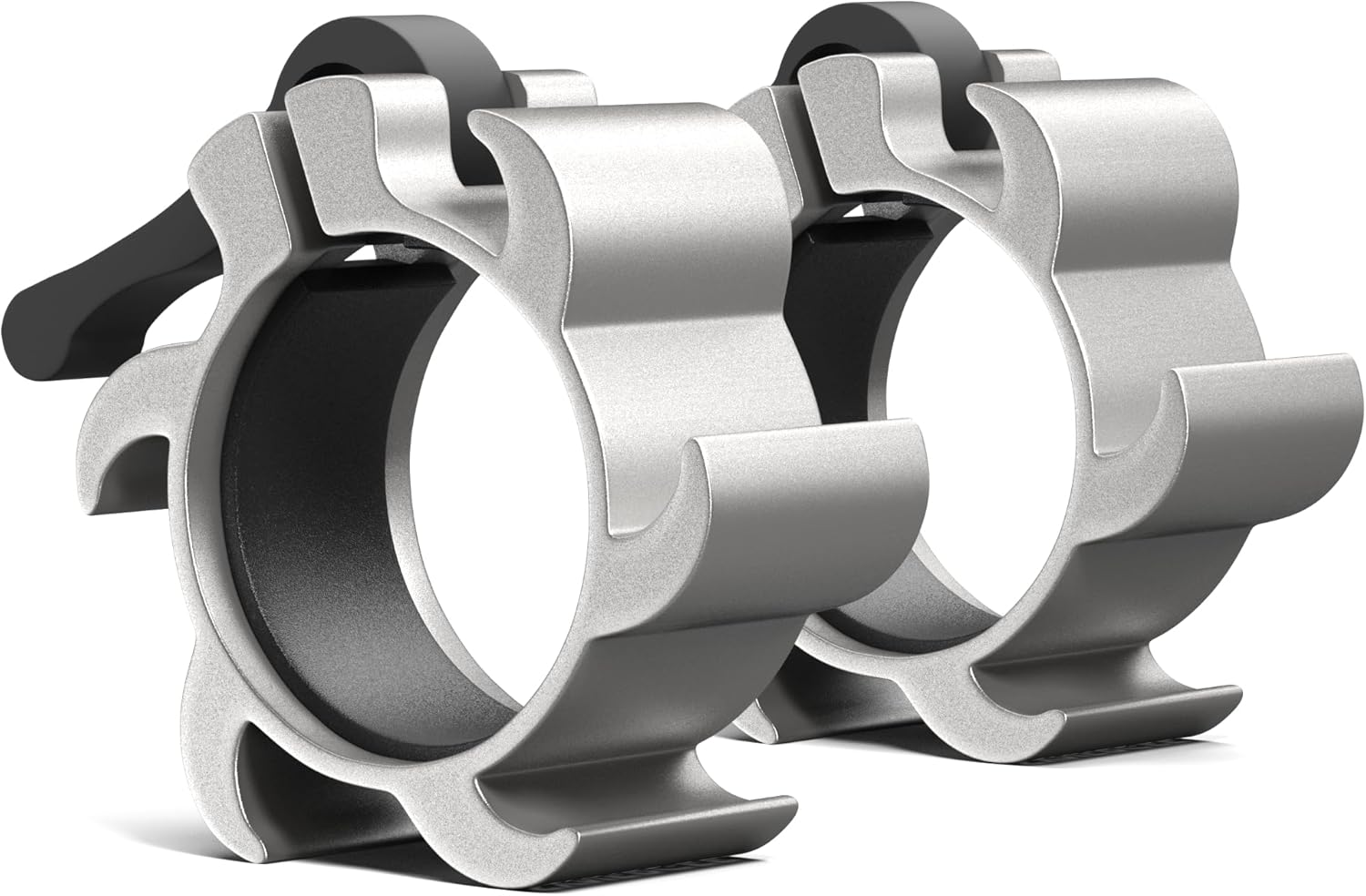 Synergee Aluminum Barbell Collars – 2" Olympic Locking Barbell Clamps with Quick-Release Lever – Secure Weight Clips for Powerlifting, Olympic Lifts & Strength Training