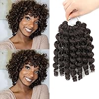 Vista 1 de Jamaican Bounce - Paquete de 8 extensiones de cabello rizado con ganchillo corto (8 pulgadas, paquete de 8, 4#)