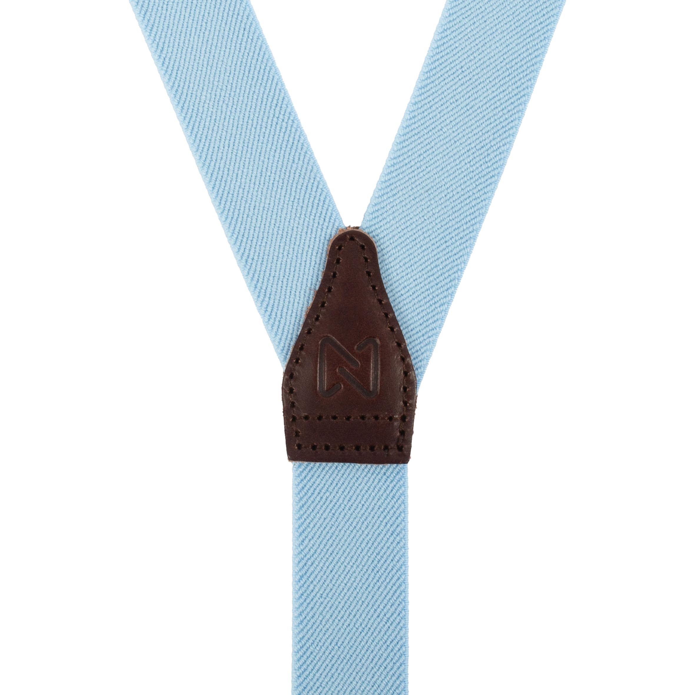 Bretelles fines bleu céleste - Made in Belgium