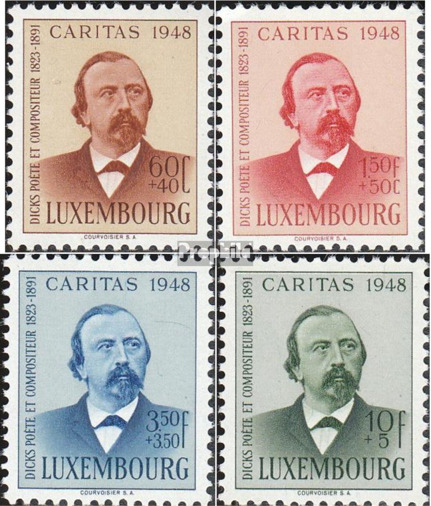 Prophila Collection Luxemburg Briefmarken 435-438 Komplett Postfrisch MNH – Caritas Ausgabe 1948