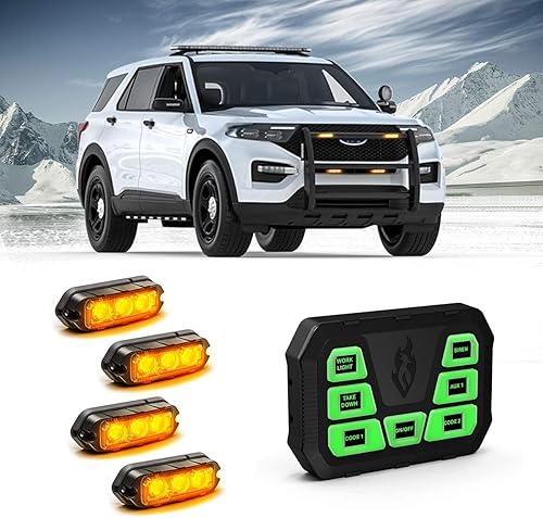 Paquete de advertencia LED ámbar Feniex con controlador mini 4200