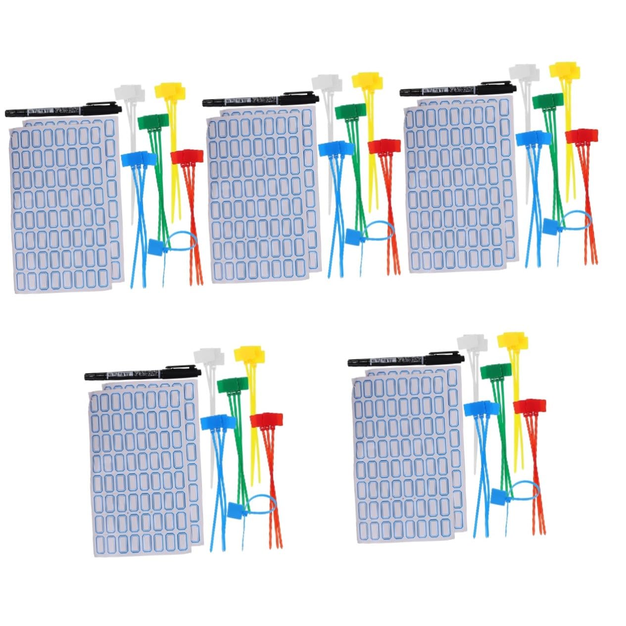 5 Etiquetas para Cables de Nylon Colores Surtidos Organizador Resistente para Gestión Identificación de Cables Eléctricos y Oficina