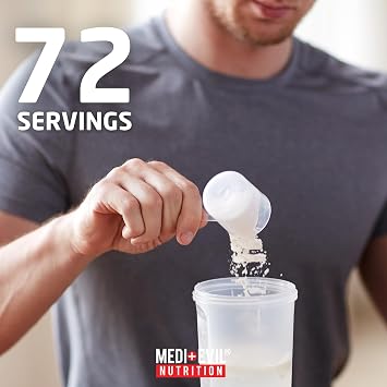 Medi Evil Nutrition Whey Protein Isolate 1.8kg – High Protein, Low Sugar, Low Carb, 99 Calories, Premium Protein Powder for Lean Muscle & Strength from Grass Fed Whey (1.8kg, Banana Cream)