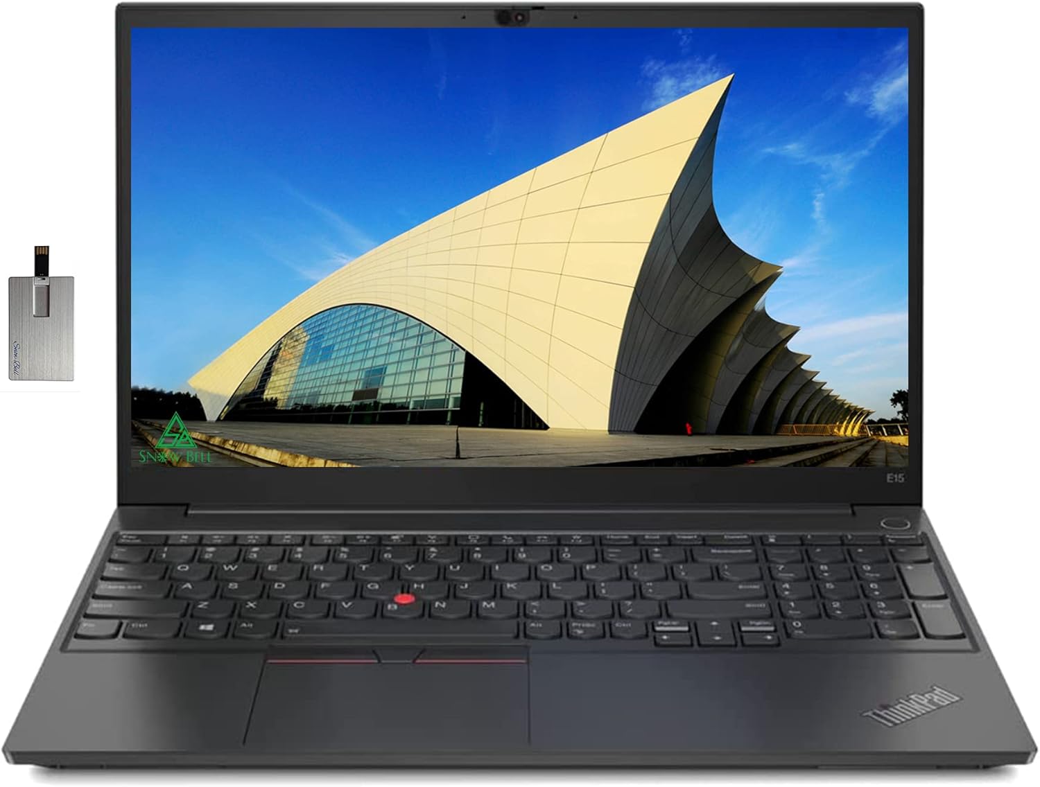 Lenovo 2022 Thinkpad E15 15.6" FHD IPS 300 nits Business Laptop, AMD Ryzen 7 5700U, 16GB RAM, 512GB PCIe SSD, AMD Radeon Graphics, 720p HD Camera, Windows 11 Pro, Black, 32GB SnowBell USB Card