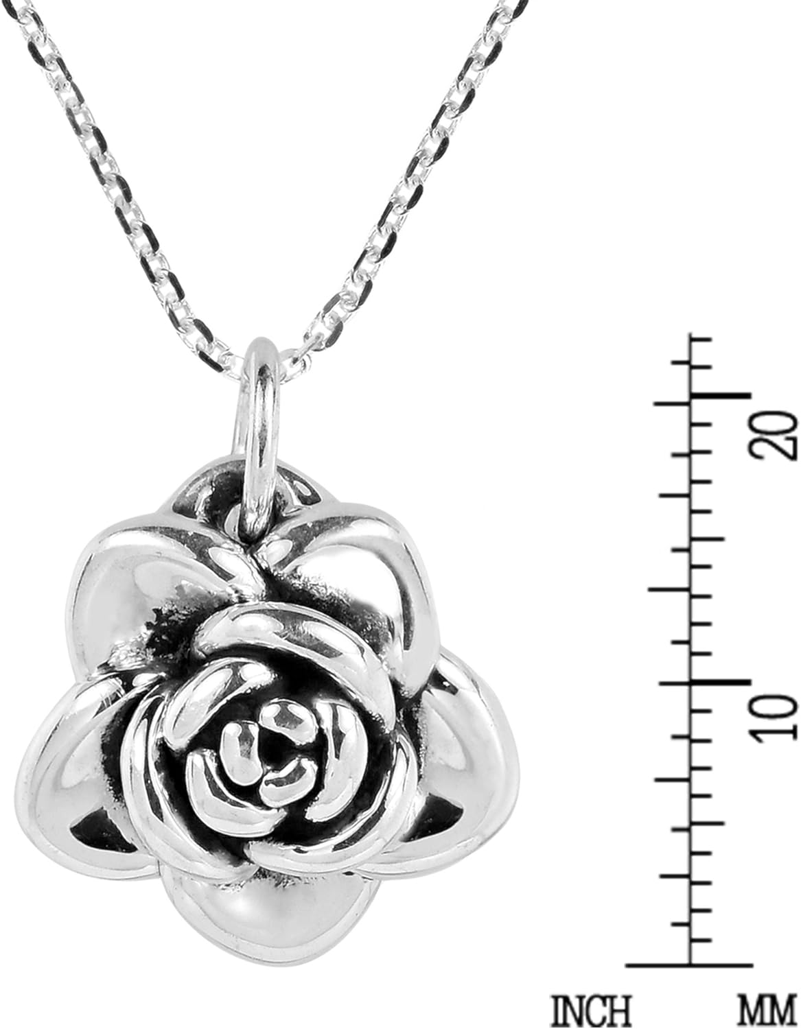 AeraVida Casual Classy Flower Pendant 925 Sterling Silver Pendant Necklace For Women - Image 5