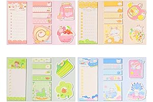 4 Pack Cartoon Series Cute Sticky Notes