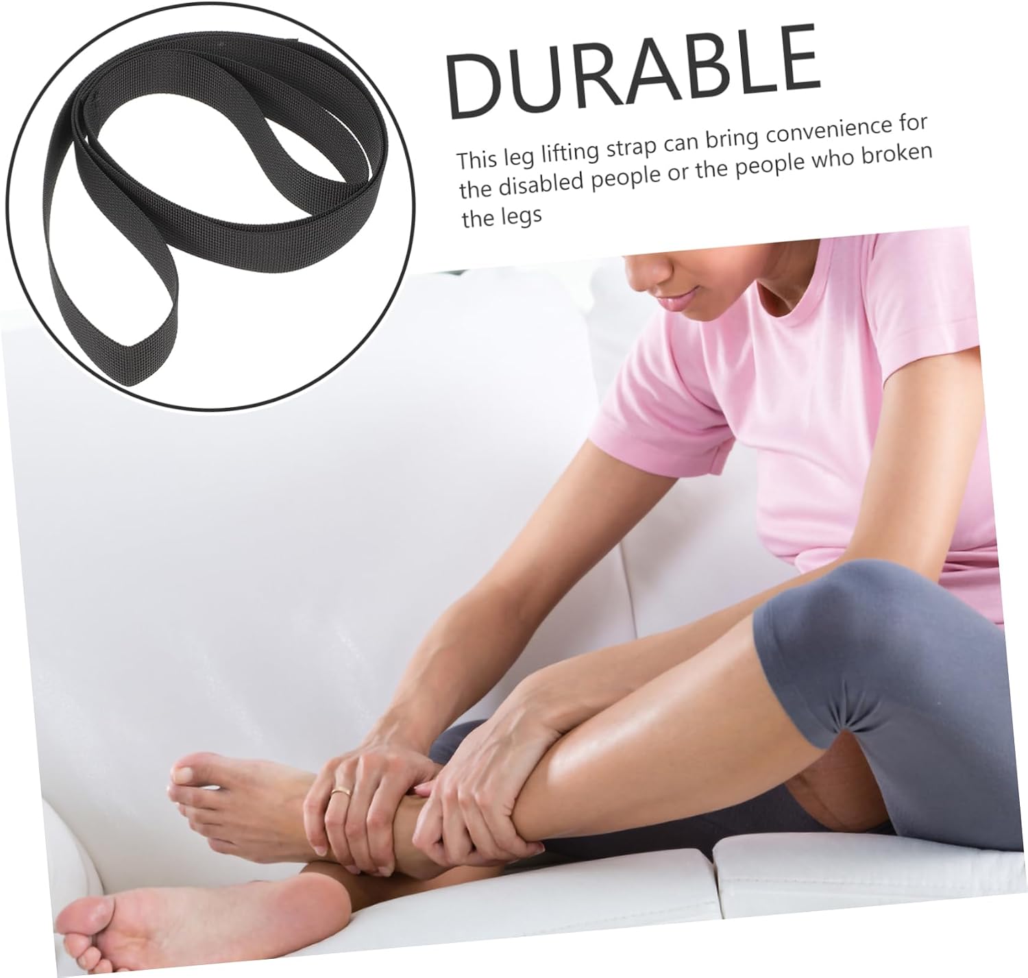 2pcs Wear-Resistant Leg Lifter Strap for Elderly Disabled Multi-use Foot Lifting Belt for Mobility Rehabilitation for Post-Surgery Recovery and Physical Therapy