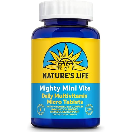 Nature's Life Mighty Mini Vite - Daily Multivitamin for Women and Men - Vitamin D and B Complex - Immunity and Energy Metabolism Support - Lab Verified - 120 Servings, 240 Micro Tablets