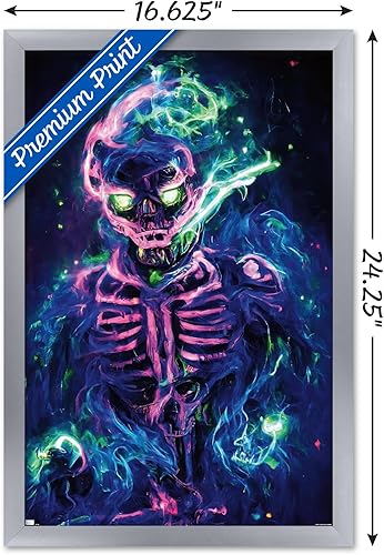 Miniatura 83 de Trends International Wumples - Póster de pared de esqueleto neón, 22.4 pulgadas de largo x 14.7 pulgadas, versión premium sin marco