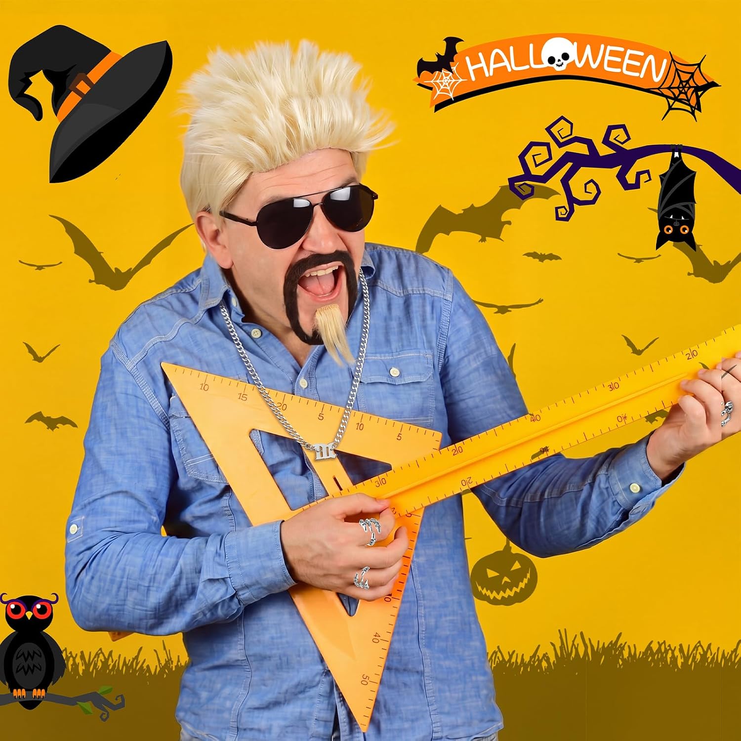 Mepase 6 Pcs Celebrity Chef Costume Accessories Halloween Cosplay