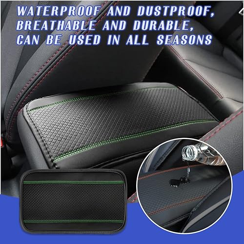 Miniatura 6 de Ziciner - Almohadilla para reposabrazos de consola central de automóvil, 12.6 x 7.2 pulgadas de cuero PU impermeable, funda protectora para