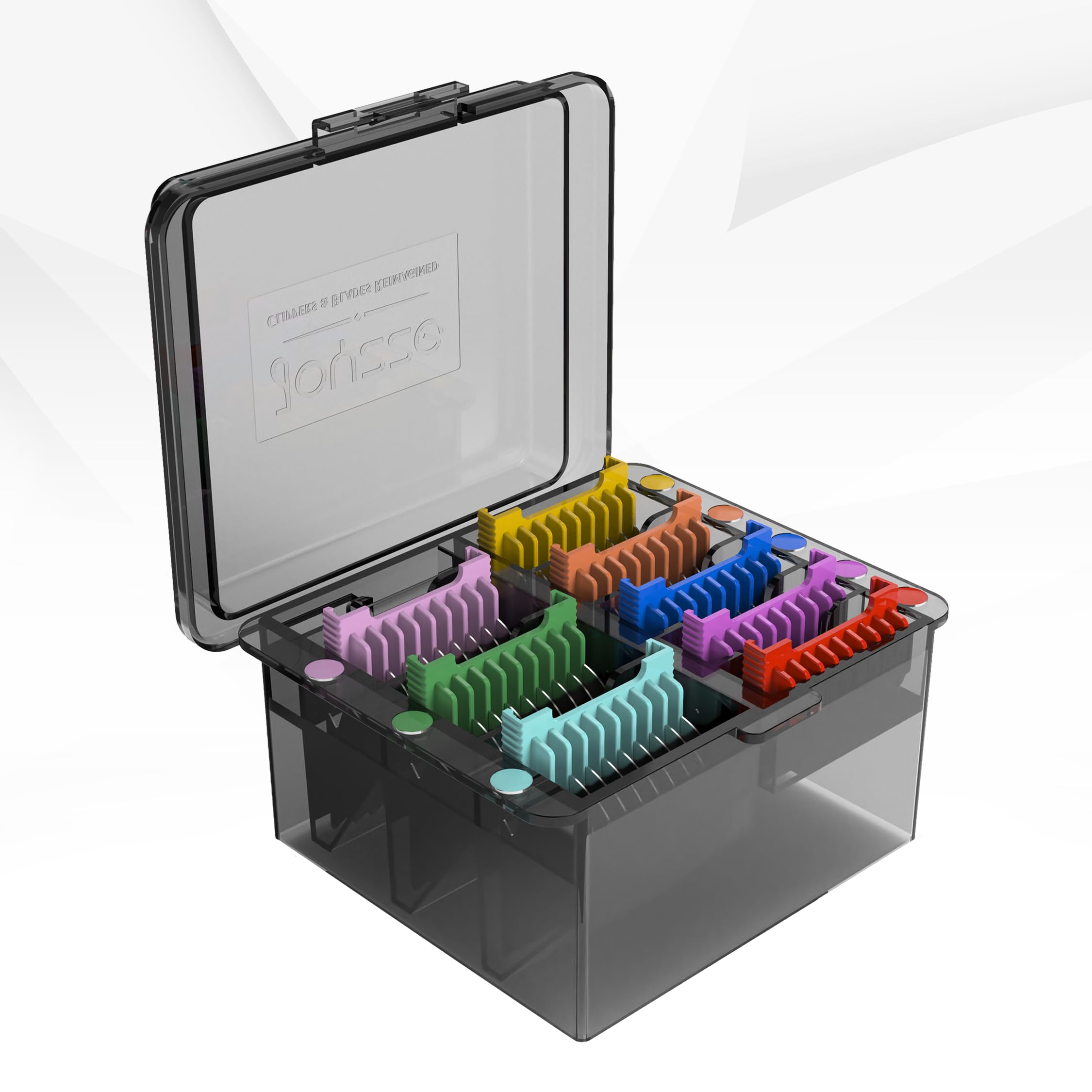 Pet Clipper Comb Set – Stainless Steel Attachments for 5-in-1 Detachable Blades – Guide Combs for Dog & Cat Grooming – Not for A5 Style Clippers