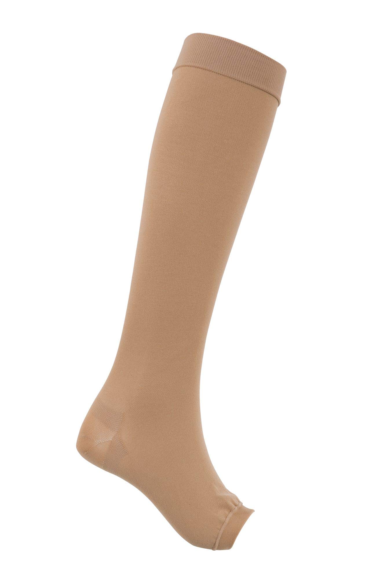 Credalast Natural Cotton Class 2 Below Knee: Medium, Standard, Open Toe