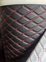 Vista 7 de Tela de vinilo de espuma acolchada de piel sintética con respaldo de esponja gruesa, cabecera de tapicería para automóvil, 39 x 60 pulgadas, Negro