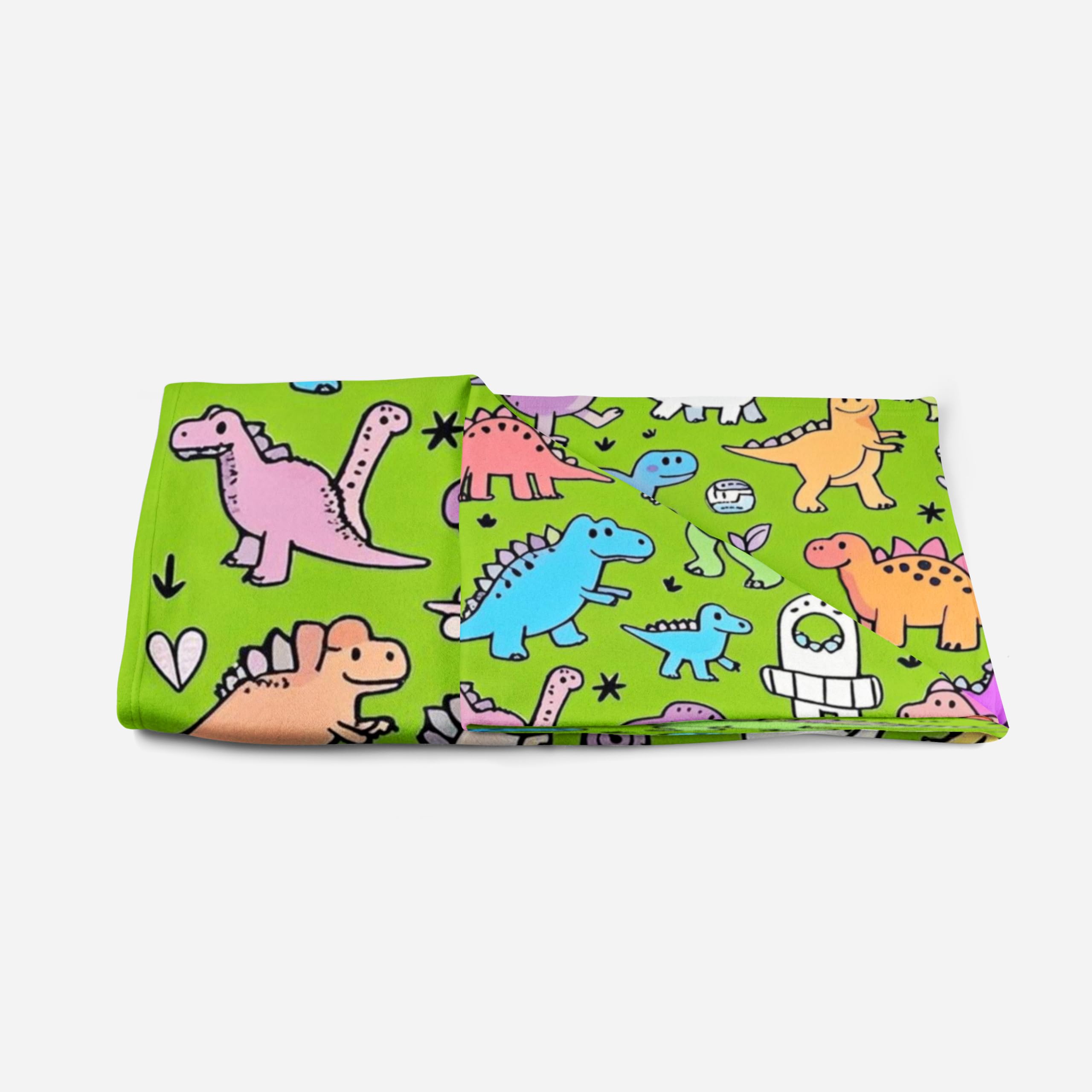 Ropa de cama de 100 % poliéster, manta de franela de dinosaurios, suave, color verde, manta para regalos para familia y niños, 100 x 150 cm