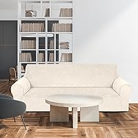 Vista 7 de Peryiter Juego de 2 Fundas para Sofá de Dos Plazas, Fundas Elásticas para Muebles de Sala de Estar, Funda para Sillón con Brazos, Ajuste Perfecto