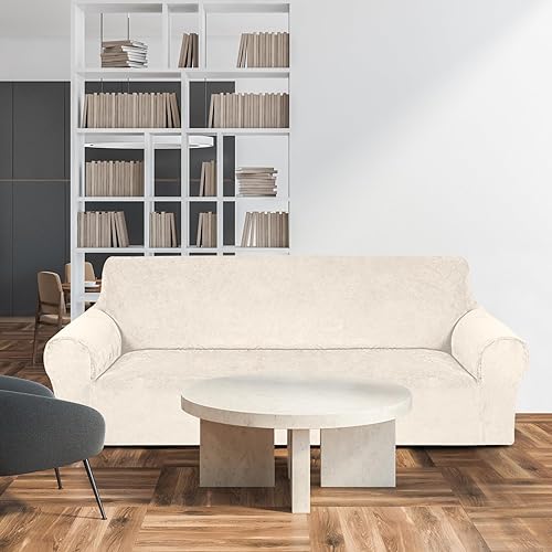 Miniatura 7 de Peryiter Juego de 2 Fundas para Sofá de Dos Plazas, Fundas Elásticas para Muebles de Sala de Estar, Funda para Sillón con Brazos, Ajuste Perfecto