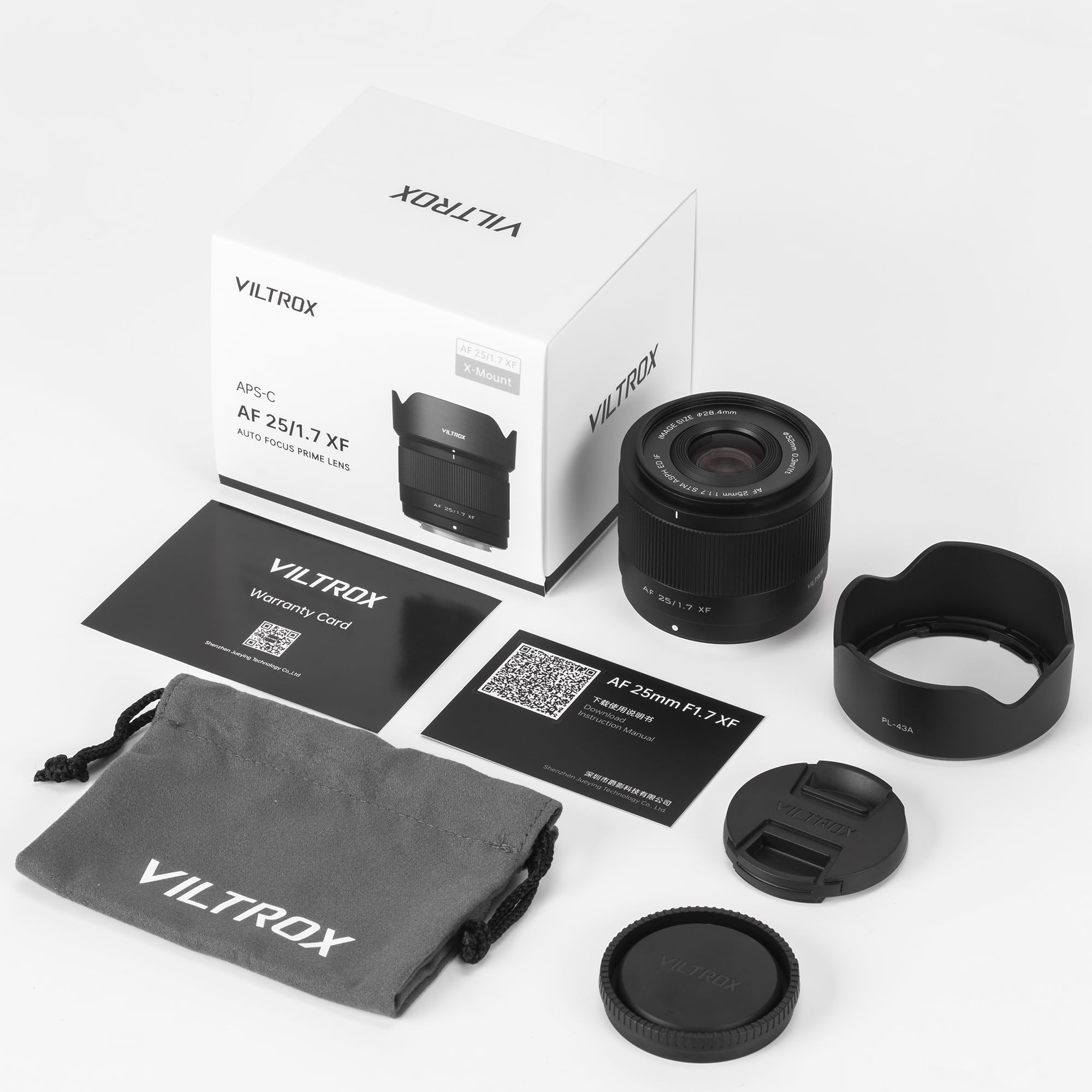 Viltrox AF 25mm F1.7 Objectif APS-C pour Appareil Photo Autofocus Léger pour la Photographie de Rue (pour Fuji XF)