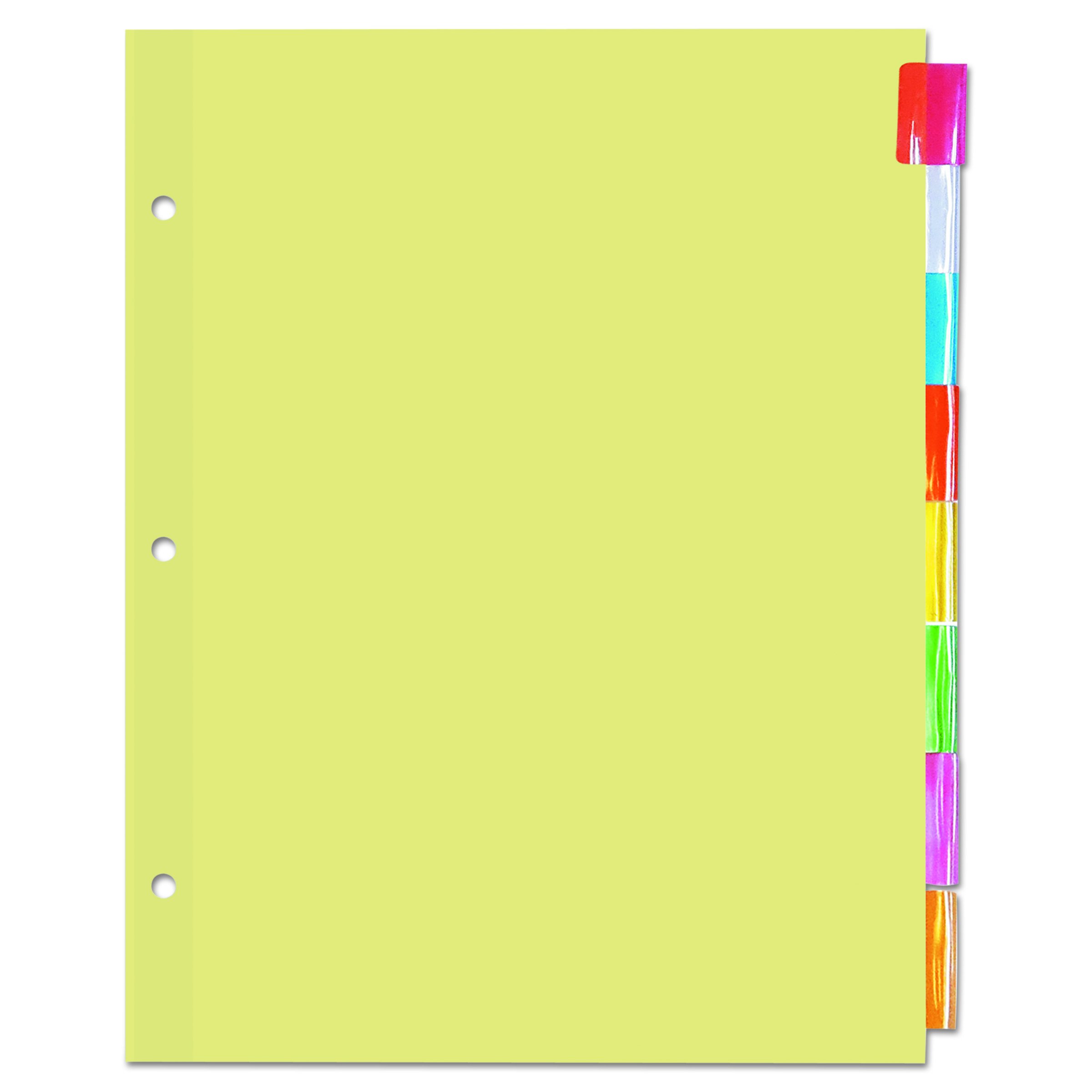 Universal UNV20840 8-tab index dividers with multicolor tabs