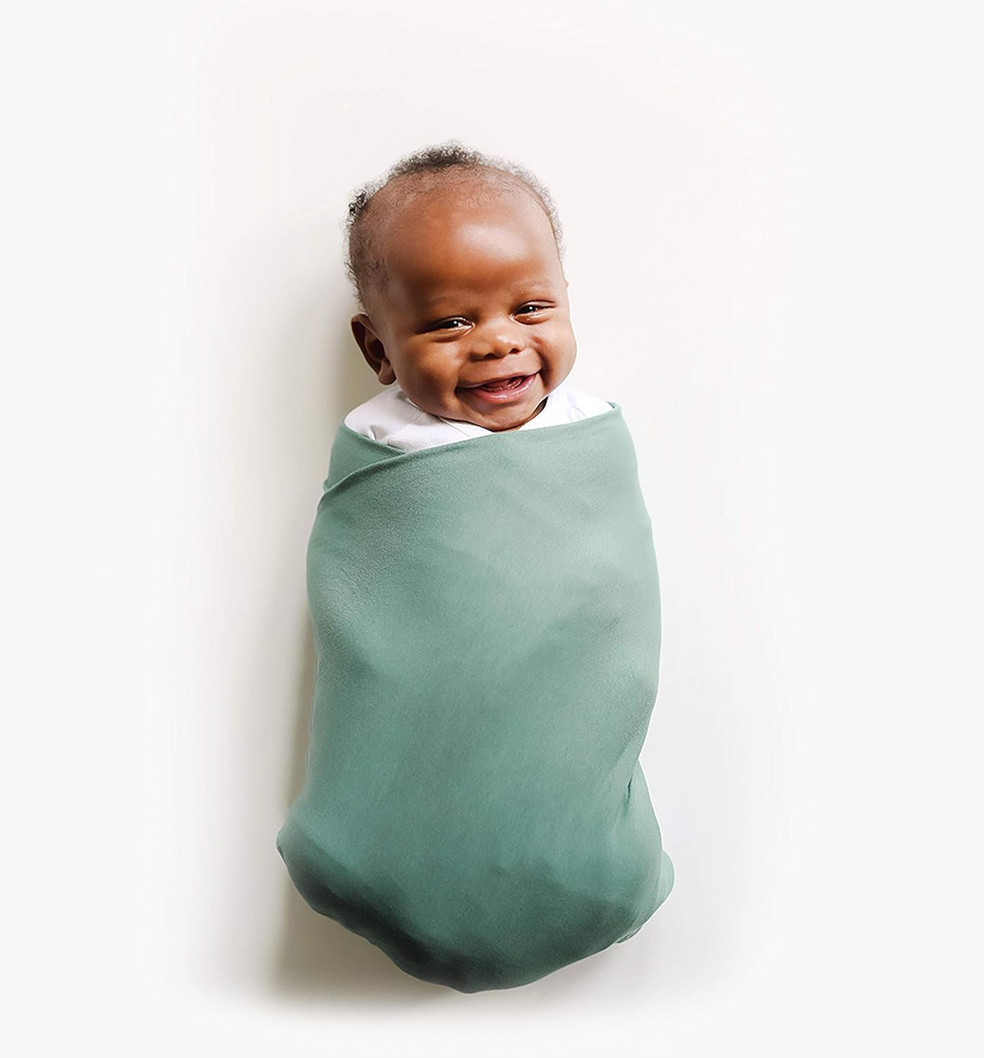snuggle me Swaddle | Organic Cotton Swaddle Blanket, Soft Stretch, 47 x 47 inches (Moss)