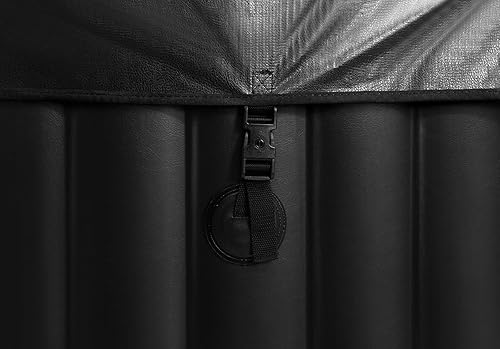 Miniatura 5 de Edostory Bañera de hidromasaje inflable ovalada portátil para 2 personas con 90 chorros de burbujas, cubierta, cartuchos de filtro, bomba, color