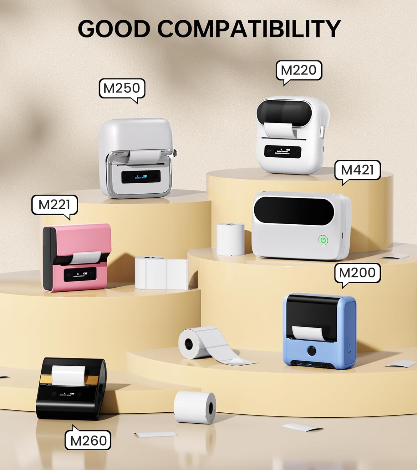 M220 Thermal Labels, Compatible with Phomemo M221 M200 M250 M260 Label Maker, 2.36"X1.57"(60X40mm), 3Inch for Business, Barcode, Address, Mailing, Photo, Clothing, Black On White, 3X180pcs - Image 3