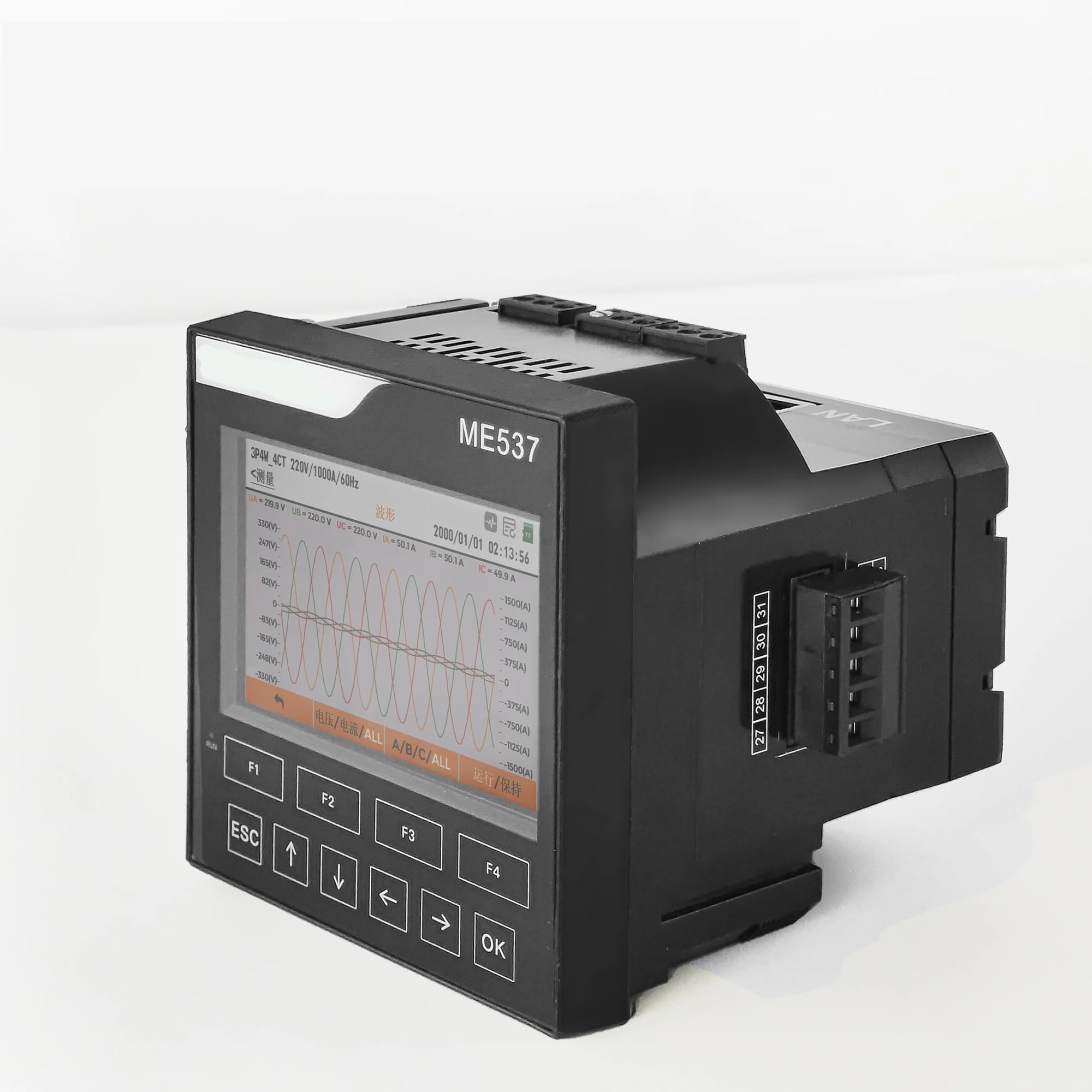 Medidor de Panel Ethernet ModbusTCP, 96x96mm, análisis de consumo de energía, calidad de energía, Panel alyzer ME537
