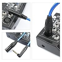 Vista 9 de Cable de audio de micrófono macho de 3.3 pies en ángulo recto de 1/4 TS a XLR de 3 pines, 0.250 in TS Mono de ángulo recto a XLR macho 3 pines, 6N