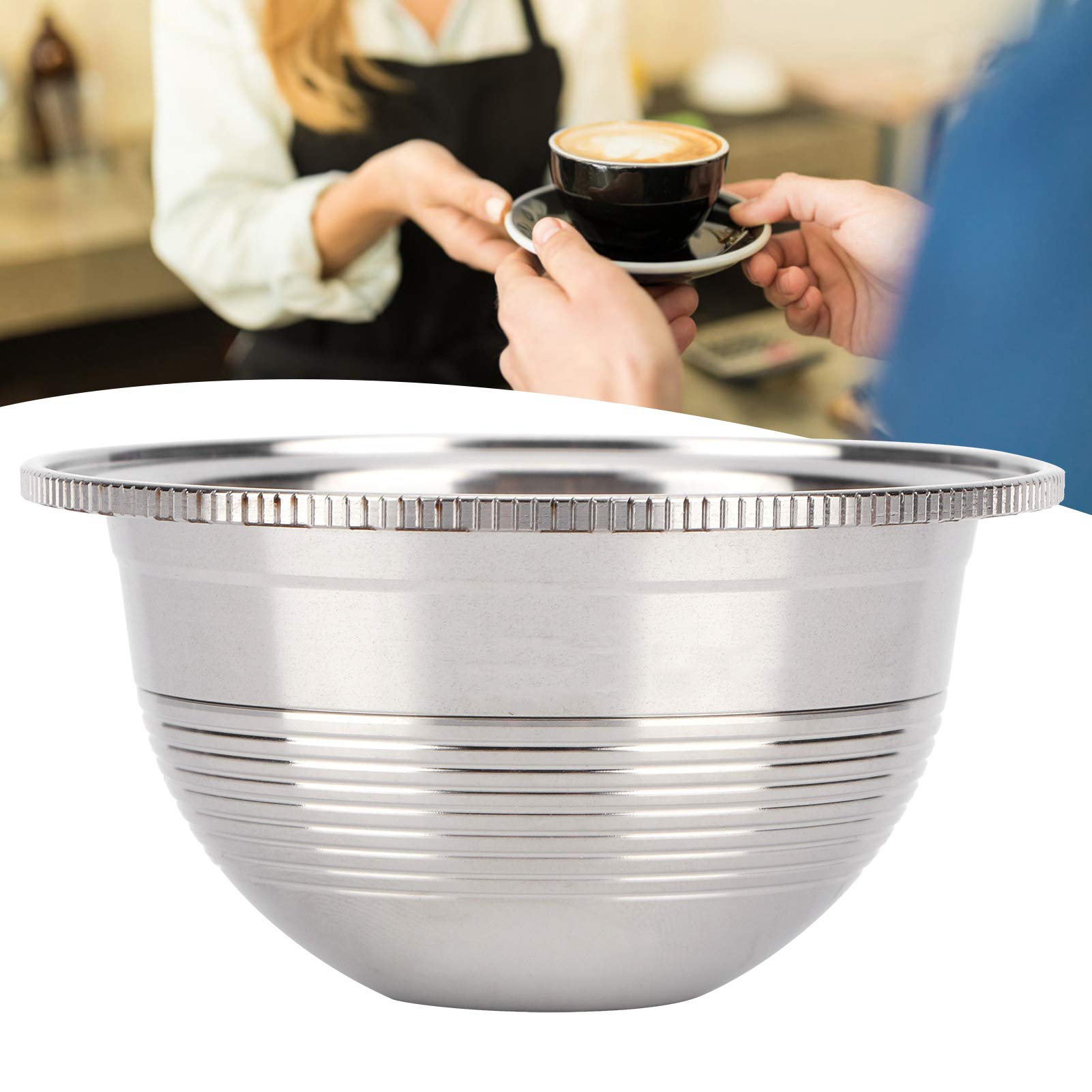 Juego de Cápsulas de café Reutilizables de Acero Inoxidable para Plus, Filtro Duradero y Fácil de Usar para un café Delicioso, para GCA1 ENV135 ENV150 BNV450WHT1BUC1, 70 Ml