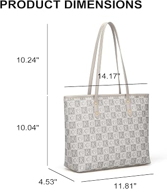 Work Tote Bag for Women Leather Lightweight Travel Tote Bag with Zipper Gifts for Women