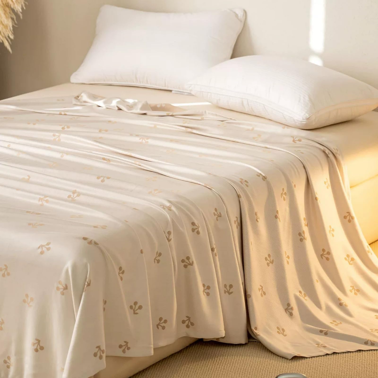 Odot Couverture Rafraîchissante Été Nuit Sueurs (150x200cm,Brun Cerise) | Couvertures Fraîcheur Double Face Légère, Idéal pour Lit Simple Double King Size, Plaid Frais Anti-Transpiration