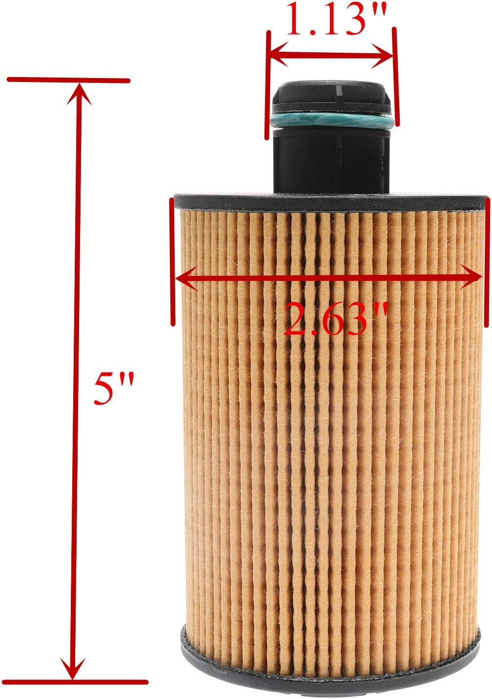 iFJF 68229402AA Engine Oil Filter Element Replacement for Ram 3.0L V6 1500 2014-2019 Grand Cherokee 2014-2020 Replaces 68109834AA(Set of 6)